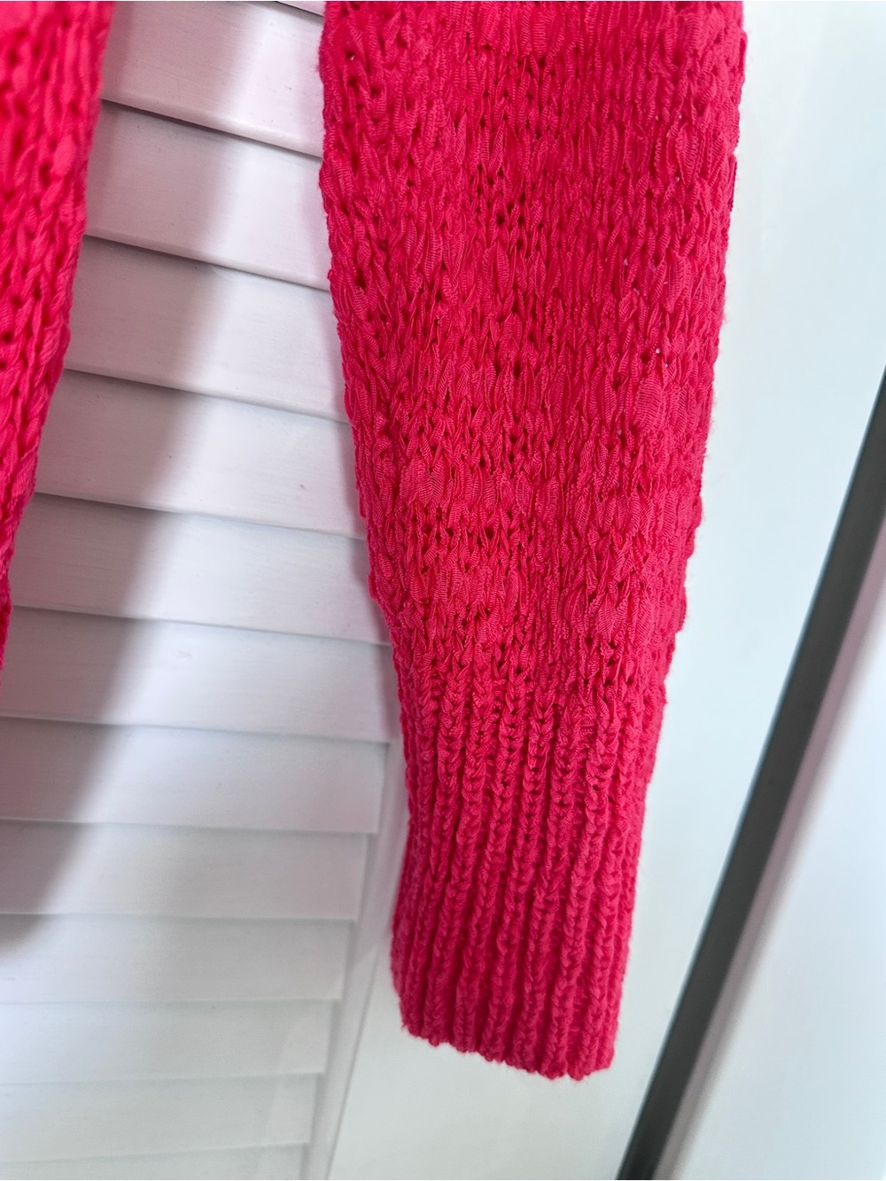 Y2K Victoria's Secret Hot Coral Pink Scoop Neck Knit Sweater Size L - Picture 7 of 15